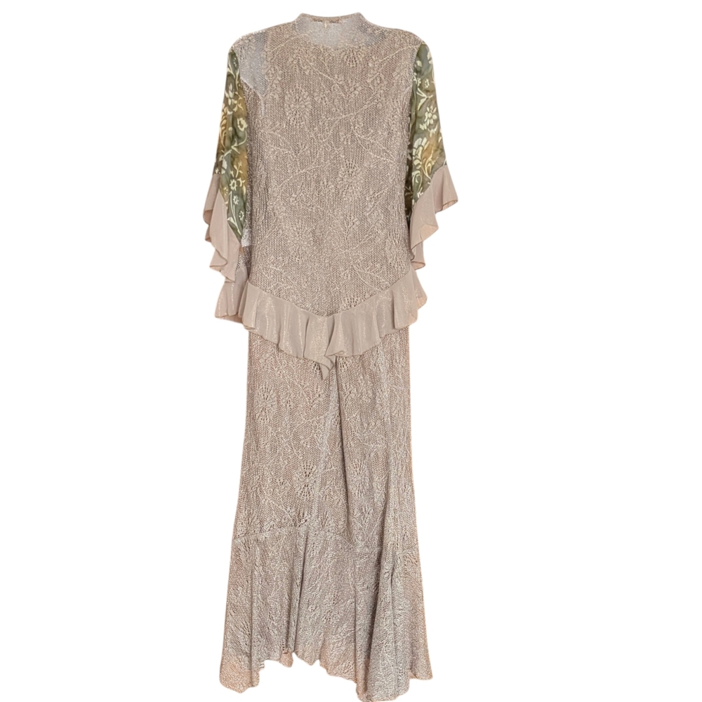 Spencer Alexis Three Piece Suit Maxi Dress M Spring Summer Mother Of The Bride - Picture 4 of 6